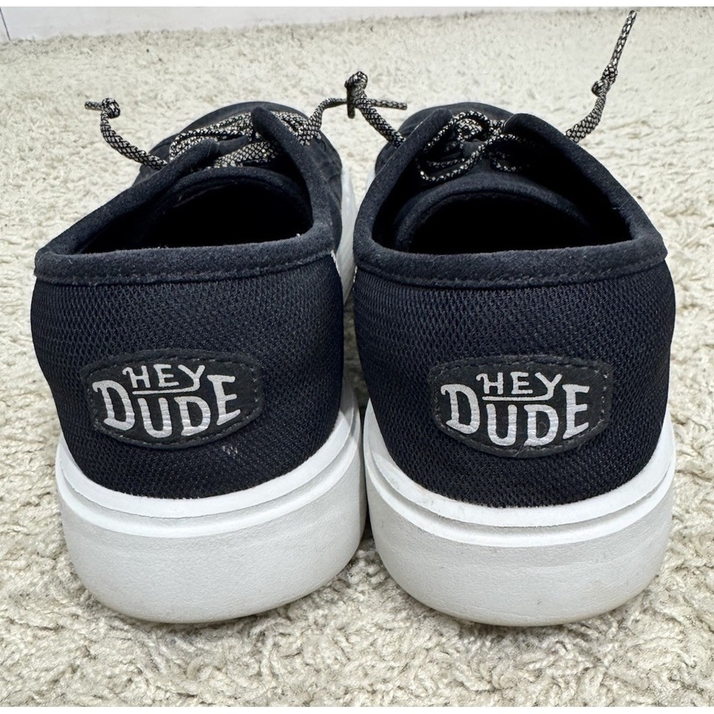 Hey Dude Cody Craft Sneakers Black Canvas Shoes Women's 8‎ Lightweight Comfort - Picture 8 of 12
